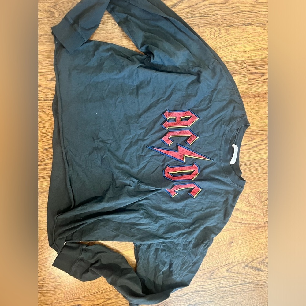 AC/DC Graphic free people fp daydreamer shirt top lounge relaxed comfy band med - Picture 4 of 7